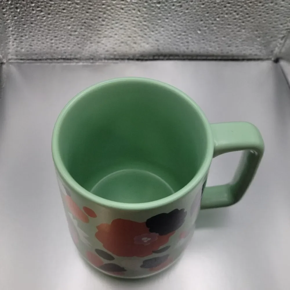 NWT! Starbucks Mug Flowers Design Mint Green 14oz Summer 2020